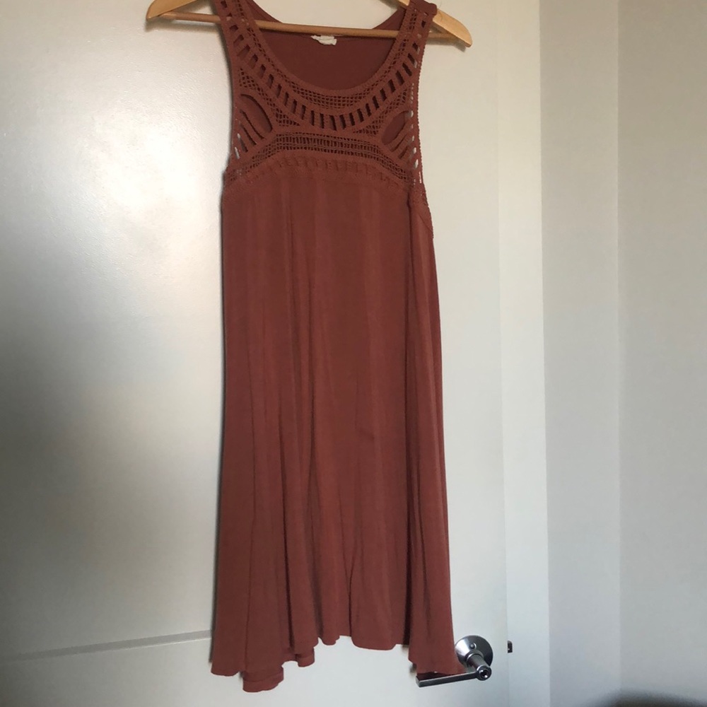 Large Garage Burnt Orange Swing Dress